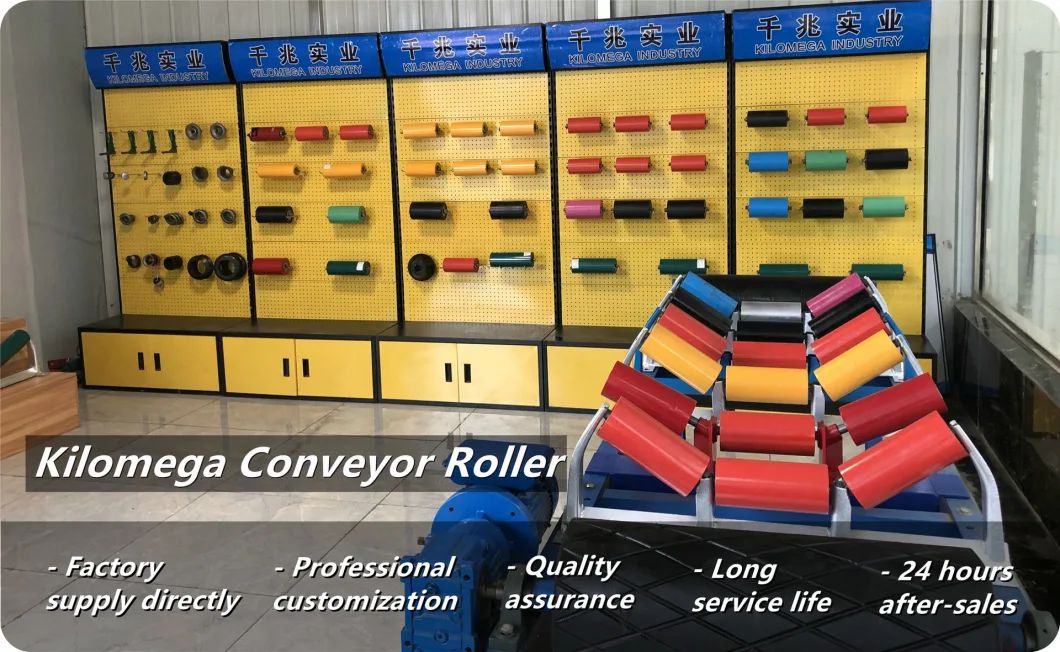 Heavy Duty Belt Conveyor Steel Carrier Idler Rollers for Crusher